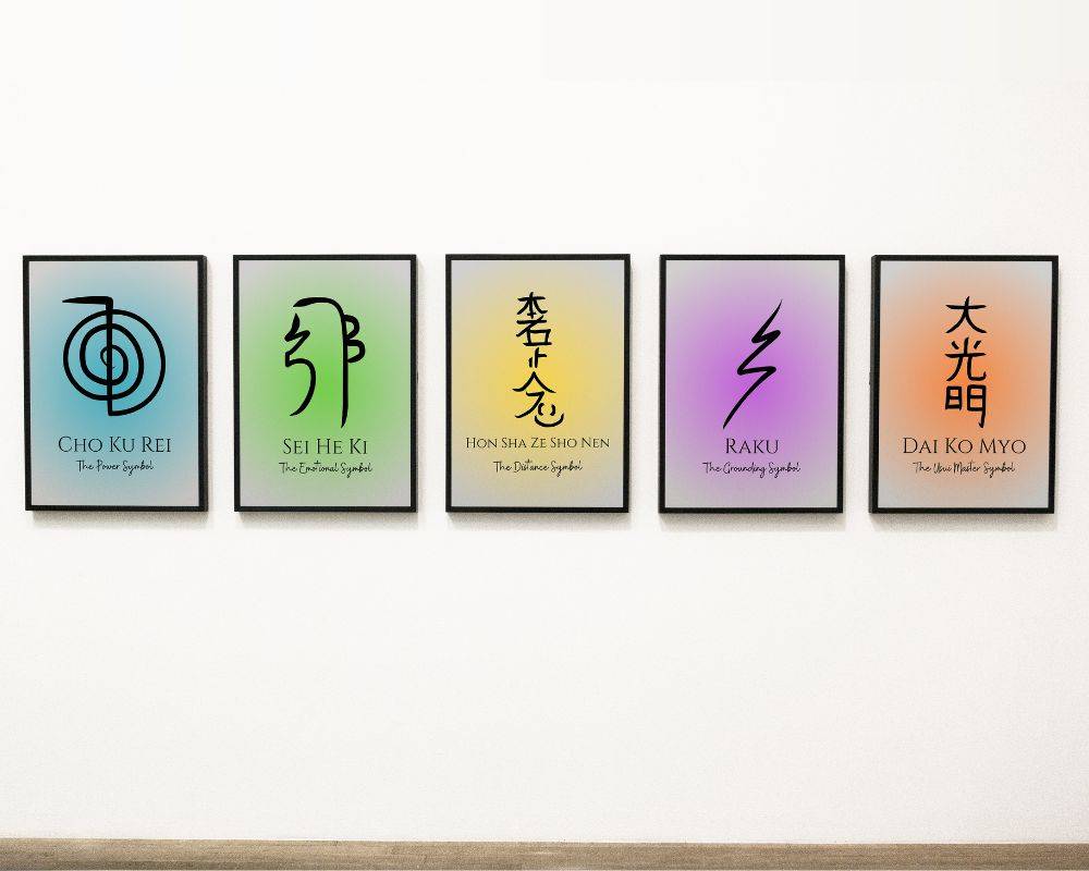 5 REIKI Symbols Printable Wall Art ESTHETICIANSPACE